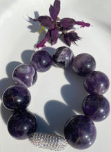 Load image into Gallery viewer, 20mm Amethyst Gemstone Bracelet