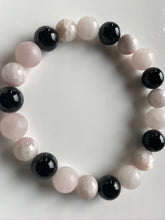 Load image into Gallery viewer, Onyx, Rose Quartz & Kunzite Gemstone Bracelet