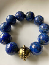 Load image into Gallery viewer, 20mm Lapis Lazuli Gemstone Bracelet