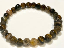 Load image into Gallery viewer, 8mm Tiger's Eye Gemstone Bracelet
