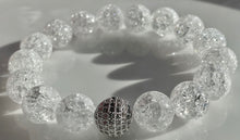 Load image into Gallery viewer, 12mm Crackled Quartz Bracelet