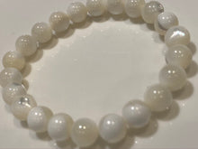 Load image into Gallery viewer, 8mm Mother of Pearl Gemstone Bracelet
