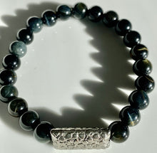 Load image into Gallery viewer, 8mm Blue Tiger's Eye Bracelet