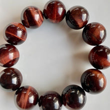 Load image into Gallery viewer, 16mm Red Tiger's Eye Bracelet