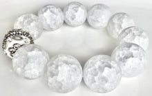 Load image into Gallery viewer, 20mm Matte Crackled Quartz Bracelet