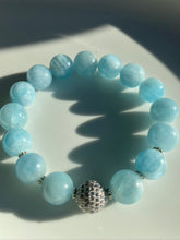 Load image into Gallery viewer, 12mm Aquamarine Bracelet