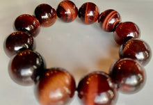 Load image into Gallery viewer, 18mm Red Tiger's Eye Bracelet