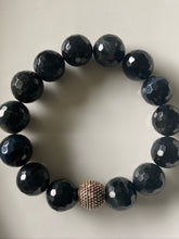 Load image into Gallery viewer, 14mm Blue Tiger's Eye Gemstone Bracelet