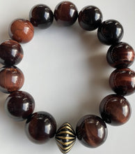 Load image into Gallery viewer, 16mm Red Tiger's Eye Bracelet