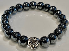 Load image into Gallery viewer, 10mm Magnetic Hematite Gemstone Bracelet