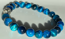 Load image into Gallery viewer, 8mm Blue Tiger's Eye Bracelet