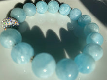 Load image into Gallery viewer, 12mm Aquamarine Bracelet