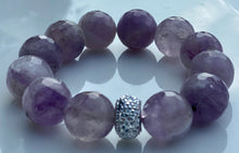 Load image into Gallery viewer, 16mm Amethyst Gemstone Bracelet
