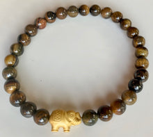 Load image into Gallery viewer, 6mm Tiger's Eye Gemstone Bracelet
