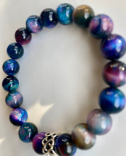 Load image into Gallery viewer, 10mm Dyed Multi Tiger's Eye Bracelet