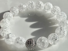 Load image into Gallery viewer, 12mm Crackled Quartz Bracelet