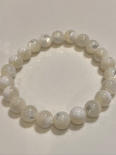 Load image into Gallery viewer, 8mm Mother of Pearl Gemstone Bracelet