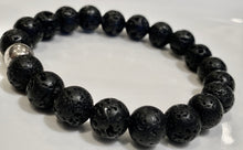 Load image into Gallery viewer, 10mm Lava Gemstone Bracelet