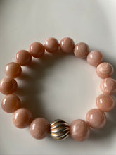 Load image into Gallery viewer, 12mm Moonstone Gemstone Bracelet