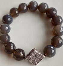 Load image into Gallery viewer, 14mm Blue Chalcedony Bracelet