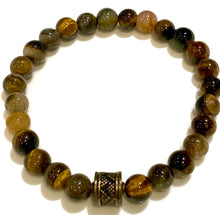 Load image into Gallery viewer, 8mm Tiger's Eye Gemstone Bracelet