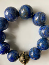 Load image into Gallery viewer, 20mm Lapis Lazuli Gemstone Bracelet