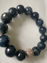 Load image into Gallery viewer, 14mm Blue Tiger's Eye Gemstone Bracelet