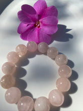 Load image into Gallery viewer, 14mm Rose Quartz Gemstone Bracelet