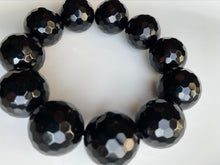 Load image into Gallery viewer, 20mm Black Agate Gemstone Bracelet