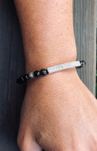 Load image into Gallery viewer, Mini Faceted Obsidian Gemstone Bracelet