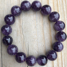 Load image into Gallery viewer, 14mm Amethyst Gemstone Bracelet