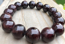 Load image into Gallery viewer, 14mm Garnet Gemstone Bracelet