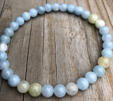 Load image into Gallery viewer, Mini Aquamarine Gemstone Bracelet