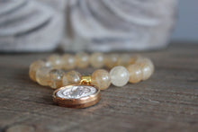 Load image into Gallery viewer, Rutilated Quartz Gemstone Bracelet