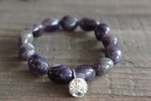 Load image into Gallery viewer, 12mm Amethyst Gemstone Bracelet