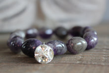 Load image into Gallery viewer, 12mm Amethyst Gemstone Bracelet
