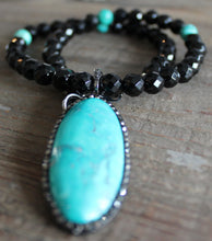 Load image into Gallery viewer, Black Onyx & Turquoise Neckwear