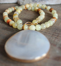 Load image into Gallery viewer, Honey Jasper & Chalcedony Pendant Neckwear