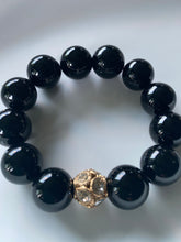 Load image into Gallery viewer, 16mm Onyx Gemstone Bracelet