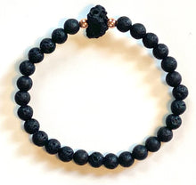 Load image into Gallery viewer, 6mm Lava Essential Oil Diffuser Bracelet