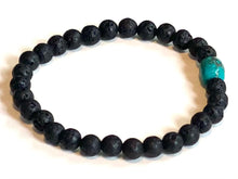 Load image into Gallery viewer, 6mm Lava & Howlite Essential Oil Diffuser Bracelet