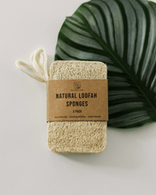Load image into Gallery viewer, 3 Pack Natural Loofah Sponge