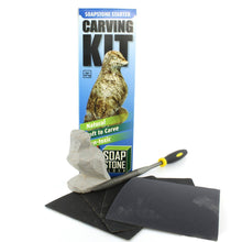 Load image into Gallery viewer, Soapstone Carving Kit - Make 3D Art 🦉🐢🐈 Choose Your Animal