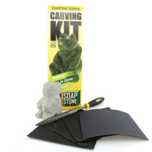 Load image into Gallery viewer, Soapstone Carving Kit - Make 3D Art 🦉🐢🐈 Choose Your Animal