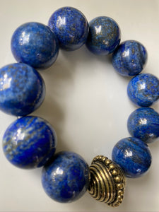 20mm Lapis Lazuli Gemstone Bracelet