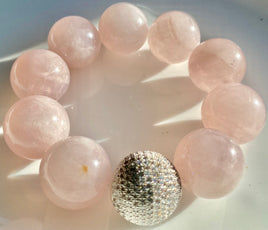 20mm Rose Quartz Bracelet