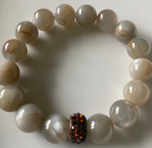 Load image into Gallery viewer, 12mm Moonstone Gemstone Bracelet