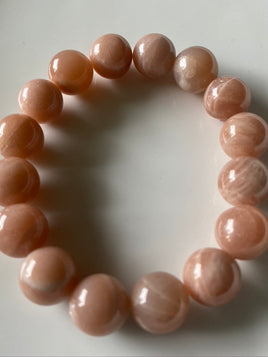 12mm Moonstone Gemstone Bracelet