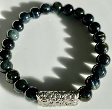 8mm Blue Tiger's Eye Bracelet