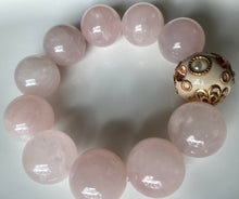 Load image into Gallery viewer, 20mm Rose Quartz Gemstone Bracelet